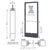 CRL-U.S. Aluminum Bronze Black Anodized 250 Series Narrow Stile (RHR) HRSO Single 3'0 x 7'0 Offset Hung with Pivots for Surface Mount Closer Complete ADA Door, Lock Indicator, Cylinder Guard - for 1/4" Glazing