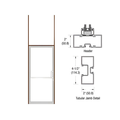 CRL-U.S. Aluminum Dark Bronze/Black Anodized Class 1 40" x 126" 451 Series Right Hand Tubular Butt Hinge Transom Frame Complete (1FT)
