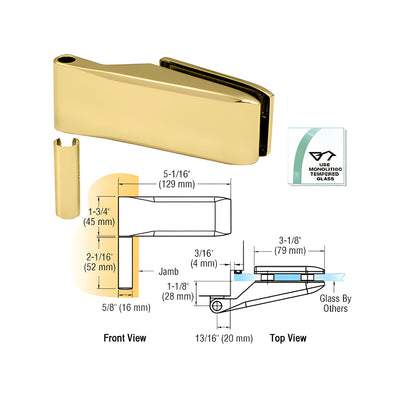 CRL Brass Barcelona Free Swinging Interior Door Hinge