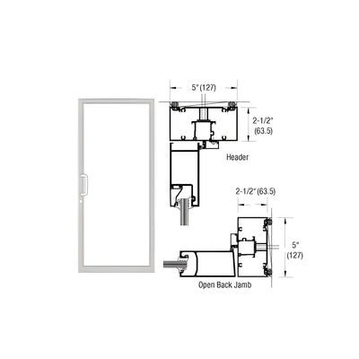 CRL-U.S. Aluminum IG500 Series White KYNAR® Paint Custom Up/Over Butt Hinge Door Frame