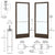 CRL-U.S. Aluminum Bronze Black Anodized Custom Pair Series 250 Narrow Stile Geared Hinge Entrance Doors for Surface Mount Door Closers