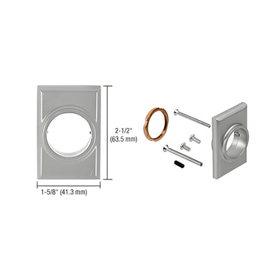 CRL Satin Aluminum Jackson® No.86 Mortise Cylinder Mounting Pad