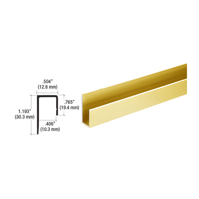 CRL Brite Gold Anodized Aluminum Deep Nose 3/8" J-Channel