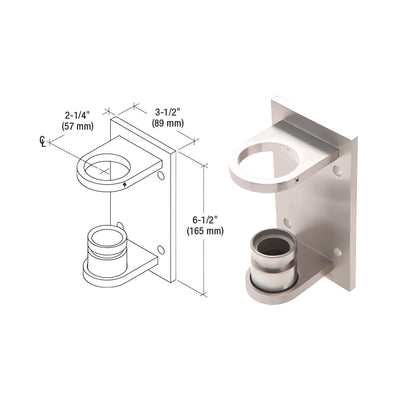 CRL 316 Brushed Stainless CRS Fascia Mount Bracket