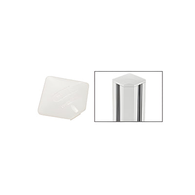 CRL Sky White Square AWS Post Cap for 90 Degree Corner Post