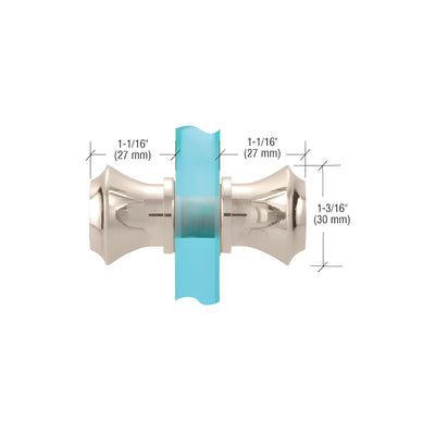 CRL Polished Nickel Flair Style Back-to-Back Knobs