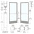 CRL-U.S. Aluminum Clear Anodized Custom Pair Series 250 Narrow Stile Geared Hinged Entrance Doors for Overhead Concealed Door Closers