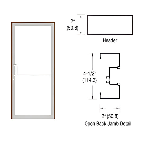 CRL-U.S. Aluminum IT451 Dark Bronze/Black Offset Pivot Up-and-Over Door Frame