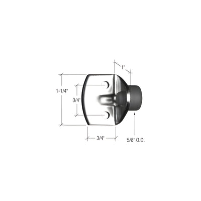 CRL 3/4" 'L' Bracket Sliding Glass Door Bumper