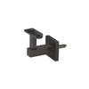A matte black aluminum wall-mounted hand rail bracket from the Shore Series.
