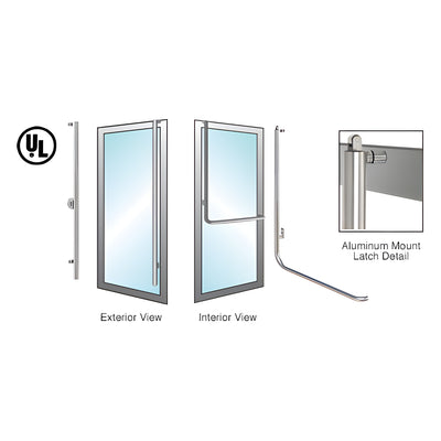 CRL-Blumcraft® Brushed Stainless Left Hand Reverse Aluminum Door Mount Keyed Access "FS" Balanced Panic Handle