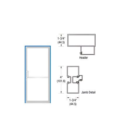 CRL-U.S. Aluminum Class I Bronze Anodized Up and Over Door Frame for Single Door with Butts Prepped for OHCC