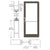CRL-U.S. Aluminum Bronze Black Anodized Custom Single Series 400 Medium Stile Offset Pivot Entrance Door for Overhead Concealed Door Closer