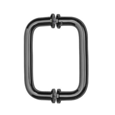 CRL Gun Metal 6" Tubular Back-to-Back 3/4" Diameter Shower Door Pull Handles