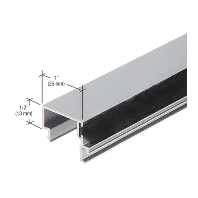 CRL-U.S. Aluminum Snap-In Door Stop with Weatherstrip, Clear Anodized Class 1 - 21'-2"