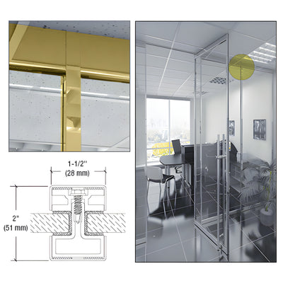 CRL-U.S. Aluminum Narrow Vertical Mullion Polished Brass - 120"