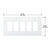 CRL Clear Five Gang Designer Acrylic Mirror Plate