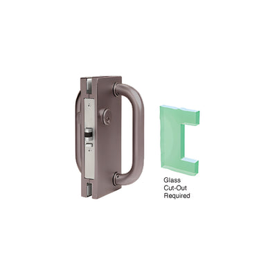 CRL Dark Bronze 4" x 10" RH/LHR Center Lock with Deadlatch