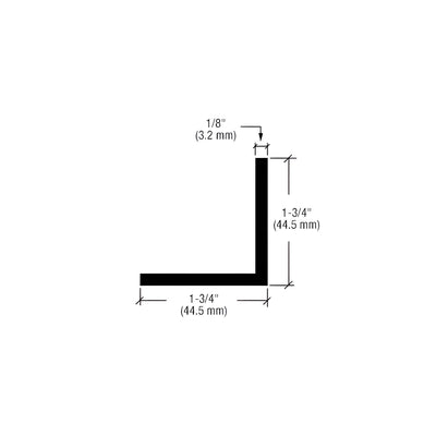 CRL-U.S. Aluminum Bronze Black Anodized L-Bar 1-3/4" x 1-3/4" x 1/8" - 21'-2"