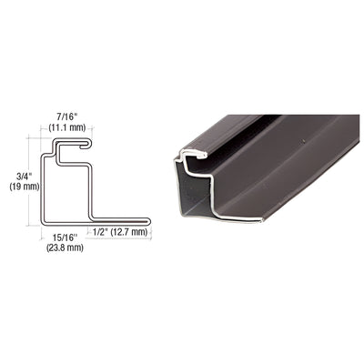 CRL Bronze 1/2" Roll Formed Aluminum Standoff Screen Frame - 144"
