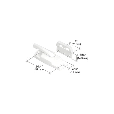 CRL White Sash Lock with 2-1/4" Screw Holes without Lugs