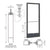 CRL-U.S. Aluminum Bronze Black Anodized 250 Series Narrow Stile Inactive Leaf of Pair 3'0 x 7'0 Offset Hung with Geared Hinged Complete ADA Door with Lock Indicator, Cylinder Guard - for 1" Glazing