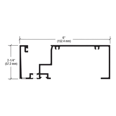 CRL-U.S. Aluminum White KYNAR® Paint Sill 2-1/4" x 6", Thermally Improved - 24'-2"