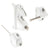 CRL White Privacy Latch with Keyed Lock
