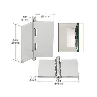 CRL UV Large Flat Glass-to-Glass Hinge