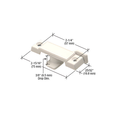 CRL White Sash Lock with 3/8" Latch Drop
