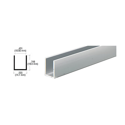 CRL Satin Anodized 3/8" Aluminum U-Channel