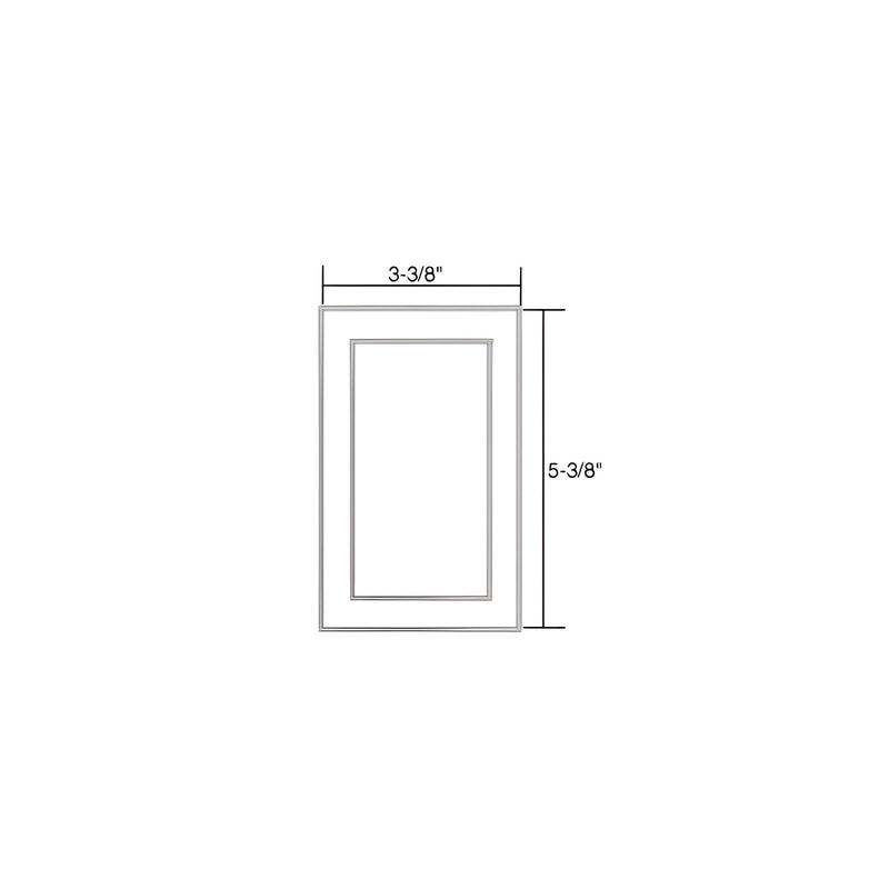 A technical line drawing shows the rectangular dimensions of the clear acrylic single plate perimeter gasket.