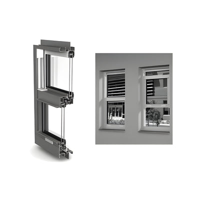CRL-U.S. Aluminum Clear Anodized 8000 Series Single Hung Window for 1" Glazing