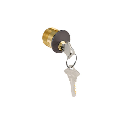 CRL Dark Bronze Single Mortise 1-1/8" Long Cylinder with Schlage® 'C' Keyway and Keyed Alike