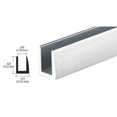 CRL Satin Anodized 1/4" Single Channel With 5/8" High Wall