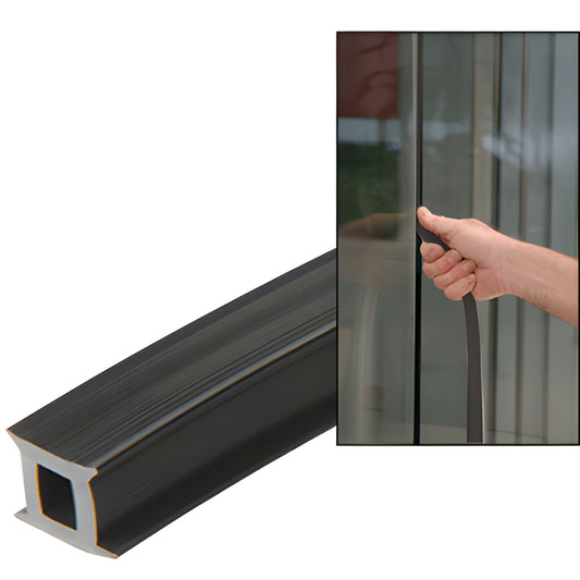 CRL EZ Glaze 1/4" Black Extruded Silicone Soundstrip Door Seal