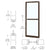 CRL-U.S. Aluminum Bronze Black Anodized Custom Size Single Series 250 Narrow Stile Offset Pivot Entrance Door With Rim Device, ADA Bottom Rail for Surface Mount Door Closer