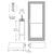 CRL-U.S. Aluminum Clear Anodized Custom Single Series 550 Wide Stile Geared Hinge Entrance Door for Surface Mount Door Closer