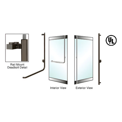 CRL-Blumcraft® Oil Rubbed Bronze Right Hand Reverse Rail Mount Keyed Access 'F' Exterior Top Securing Deadbolt Handle