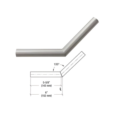 CRL Brushed Stainless Steel Wall 135 Degree Corner