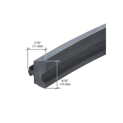 CRL-U.S. Aluminum Black 7/16" EPDM Curtainwall Exterior Gasket - 250'