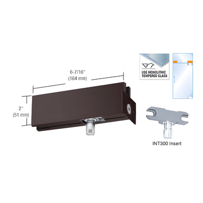CRL Dark Bronze Wall Mounted Transom Patch with 1NT300 Insert
