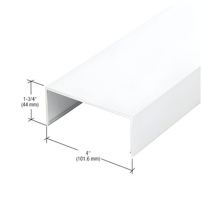 CRL-U.S. Aluminum Center Hung Door Header, White KYNAR® Paint- 21'-4"