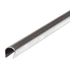 A close-up view of the 8-foot stainless steel patio door sill cover showing its U-shaped profile.