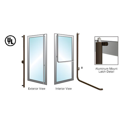 CRL-Blumcraft® Oil Rubbed Bronze Left Hand Reverse Aluminum Door Mount Keyed Access "F" Balanced Panic Handle