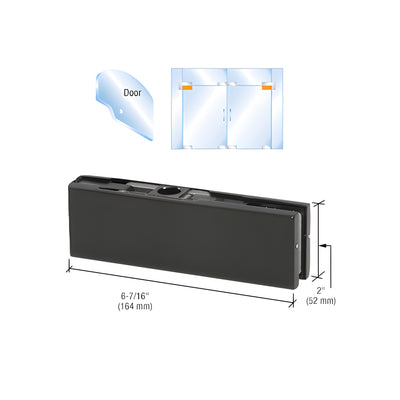 CRL Matte Black European Top Door Patch Fitting with 1NT303 Insert