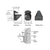CRL Black Adjustable Shelf Clamp