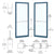 CRL-U.S. Aluminum Custom KYNAR® Paint Custom Size Pair Series 250 Narrow Stile Butt Hinge Showroom Doors for Surface Mount Door Closers