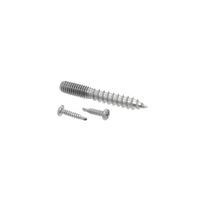 CRL Satin Anodized Replacement Screw Pack for Concealed Wood Mount Hand Rail Brackets - 3/8"-16 Thread