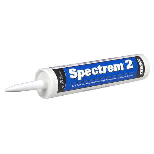 Tremco Spectrem 2 silicone sealant cartridge, 10.1 oz (300 ml), black label, tapered nozzle